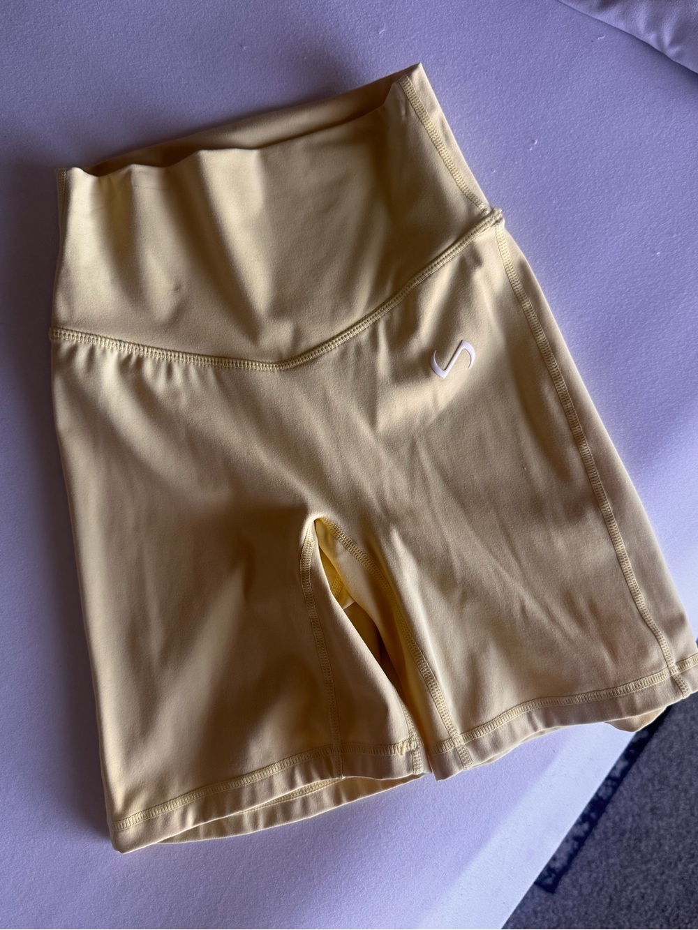 High-Waist TLF Butter Yellow Women’s Shorts